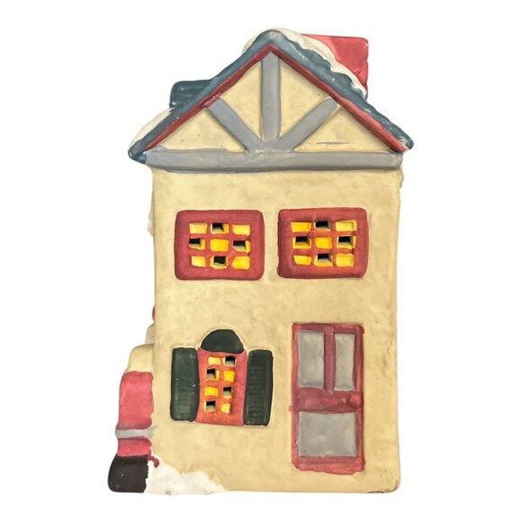 Vintage 1995 Winter Valley Villages Light-Up Ceramic Service Station – Christmas - Picture 4 of 5